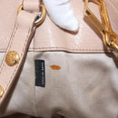 Miu Miu Hand Bag Leather 2way Pink Gold Auth ka2936-25