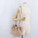 Miu Miu Hand Bag Leather 2way Pink Gold Auth ka2936-29