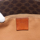 CELINE Macadam Canvas Tote Bag PVC Leather Brown Gold Auth ka2937-17