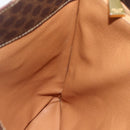 CELINE Macadam Canvas Tote Bag PVC Leather Brown Gold Auth ka2937-19