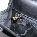 Salvatore Ferragamo Gancini Hand Bag Leather Black Gold Auth ka2938-20