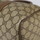 GUCCI GG Supreme Web Sherry Line Hand Bag PVC Beige Gold 58 02 007 Auth ka294-10