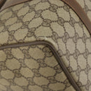 GUCCI GG Supreme Web Sherry Line Hand Bag PVC Beige Gold 58 02 007 Auth ka294-13