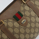 GUCCI GG Supreme Web Sherry Line Hand Bag PVC Beige Gold 58 02 007 Auth ka294-14