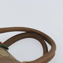 GUCCI GG Supreme Web Sherry Line Hand Bag PVC Beige Gold 58 02 007 Auth ka294-8