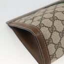 GUCCI GG Supreme Web Sherry Line Bag PVC Beige Red 64 014 2125 28 Auth ka2940-16