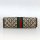 GUCCI GG Supreme Web Sherry Line Bag PVC Beige Red 64 014 2125 28 Auth ka2940-6