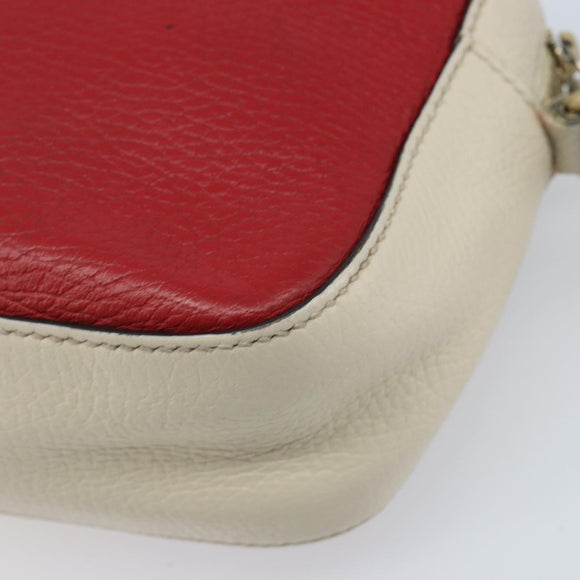GUCCI Shoulder Bag Leather Red Gold 431567 Auth ka2941