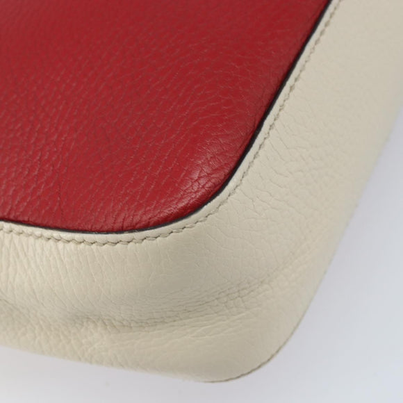 GUCCI Shoulder Bag Leather Red Gold 431567 Auth ka2941