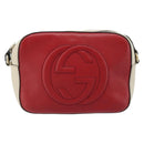 GUCCI Shoulder Bag Leather Red Gold 431567 Auth ka2941-2