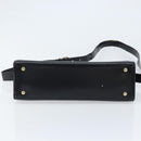 CELINE Shoulder Bag Leather Black Gold Auth ka2942-5