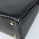 CELINE Shoulder Bag Leather Black Gold Auth ka2942-14