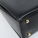 CELINE Shoulder Bag Leather Black Gold Auth ka2942-15