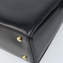 CELINE Shoulder Bag Leather Black Gold Auth ka2942-16