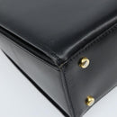 CELINE Shoulder Bag Leather Black Gold Auth ka2942-17