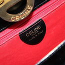 CELINE Shoulder Bag Leather Black Gold Auth ka2942-19