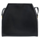 CELINE Shoulder Bag Leather Black Gold Auth ka2942-2