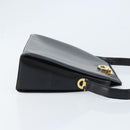 CELINE Shoulder Bag Leather Black Gold Auth ka2942-3
