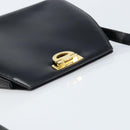 CELINE Shoulder Bag Leather Black Gold Auth ka2942-6