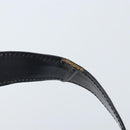 CELINE Shoulder Bag Leather Black Gold Auth ka2942-9
