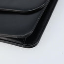 Christian Dior Chain Shoulder Bag Leather Black Gold Auth ka2947A-9
