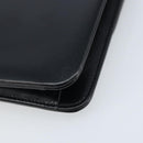 Christian Dior Chain Shoulder Bag Leather Black Gold Auth ka2947A-15