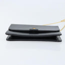 Christian Dior Chain Shoulder Bag Leather Black Gold Auth ka2947A-5