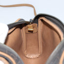 Christian Dior Honeycomb Canvas Shoulder Bag PVC Black Gold Auth ka2948-17