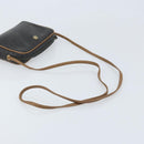 Christian Dior Honeycomb Canvas Shoulder Bag PVC Black Gold Auth ka2948-7
