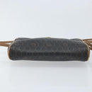 Christian Dior Honeycomb Canvas Shoulder Bag PVC Black Gold Auth ka2948-5