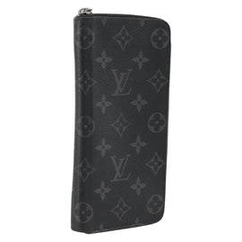 LOUIS VUITTON Monogram Eclipse Zippy Wallet Vertical Wallet M62295 Auth ka2951