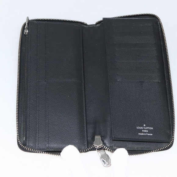 LOUIS VUITTON Monogram Eclipse Zippy Wallet Vertical Wallet M62295 Auth ka2951