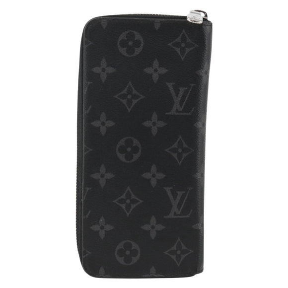 LOUIS VUITTON Monogram Eclipse Zippy Wallet Vertical Wallet M62295 Auth ka2951