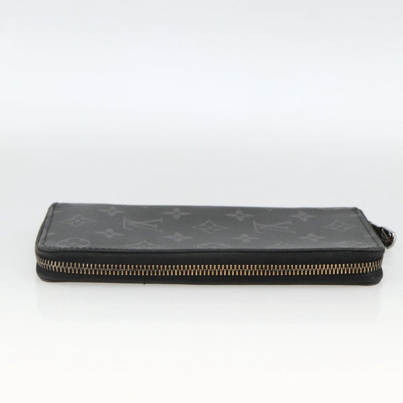 LOUIS VUITTON Monogram Eclipse Zippy Wallet Vertical Wallet M62295 Auth ka2951