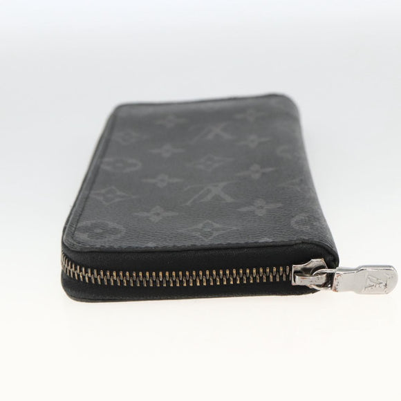 LOUIS VUITTON Monogram Eclipse Zippy Wallet Vertical Wallet M62295 Auth ka2951