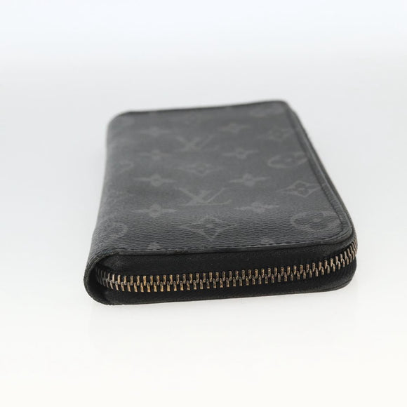 LOUIS VUITTON Monogram Eclipse Zippy Wallet Vertical Wallet M62295 Auth ka2951