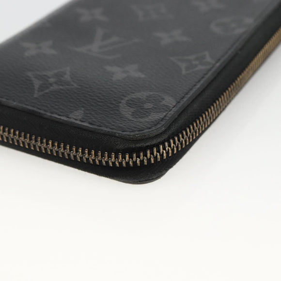 LOUIS VUITTON Monogram Eclipse Zippy Wallet Vertical Wallet M62295 Auth ka2951