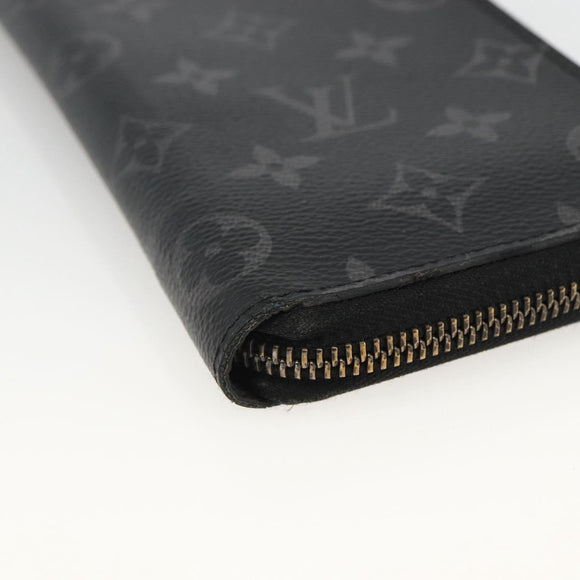 LOUIS VUITTON Monogram Eclipse Zippy Wallet Vertical Wallet M62295 Auth ka2951