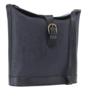 Christian Dior Trotter Canvas Shoulder Bag Navy Gold Auth ka2955-1