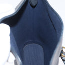 Christian Dior Trotter Canvas Shoulder Bag Navy Gold Auth ka2955-18