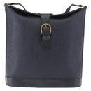Christian Dior Trotter Canvas Shoulder Bag Navy Gold Auth ka2955-2