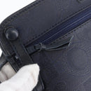 Christian Dior Trotter Canvas Shoulder Bag Navy Gold Auth ka2955-20