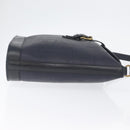 Christian Dior Trotter Canvas Shoulder Bag Navy Gold Auth ka2955-4