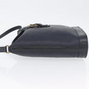 Christian Dior Trotter Canvas Shoulder Bag Navy Gold Auth ka2955-5