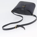 Christian Dior Trotter Canvas Shoulder Bag Navy Gold Auth ka2955-7