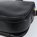 CELINE Horse Carriage Shoulder Bag Leather Black Gold Auth ka2957-12