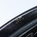 CELINE Horse Carriage Shoulder Bag Leather Black Gold Auth ka2957-16