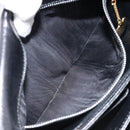 CELINE Horse Carriage Shoulder Bag Leather Black Gold Auth ka2957-22