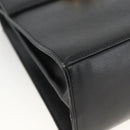 Salvatore Ferragamo Gancini Hand Bag Leather Black Gold Auth ka2959-14