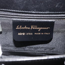 Salvatore Ferragamo Gancini Hand Bag Leather Black Gold Auth ka2959-12